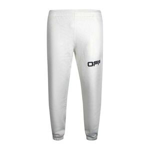 Off-White Mens Airport Logo Taped Sweatpants / White